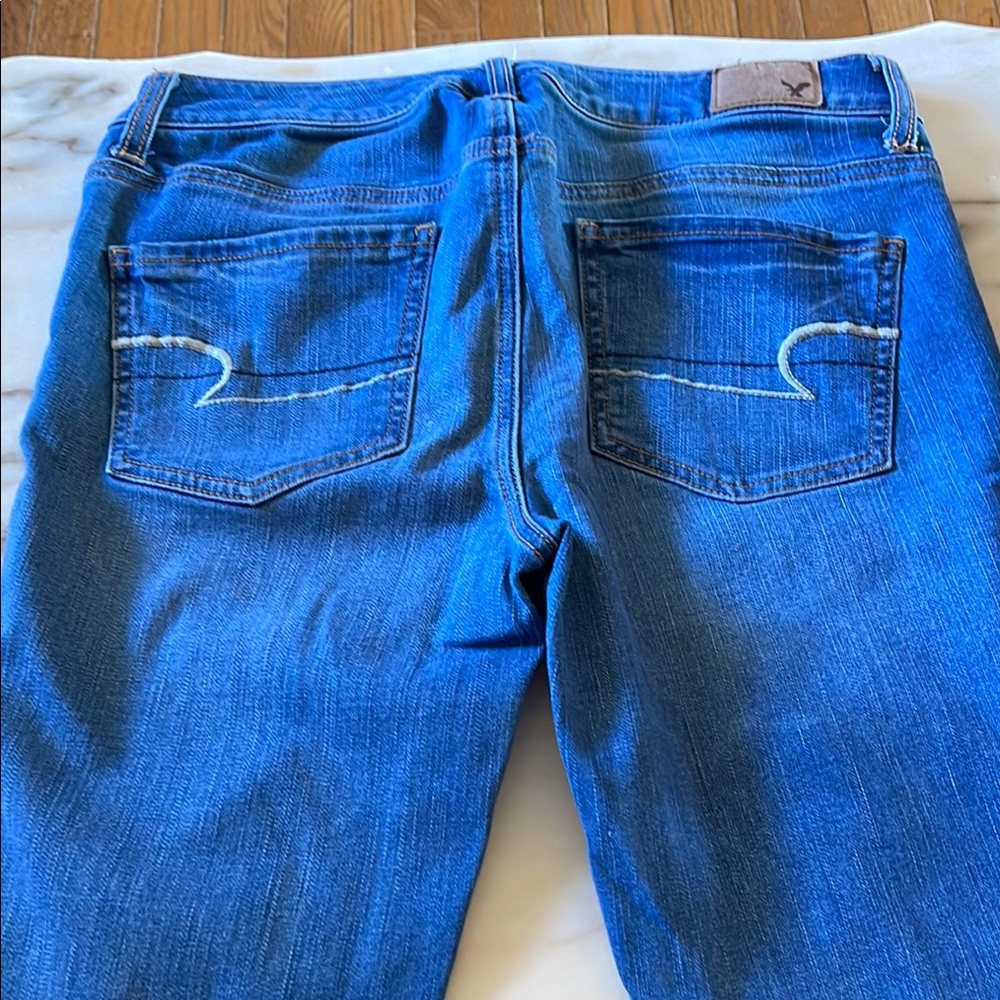 womens Blue Jeans americam eagle jeggings 10